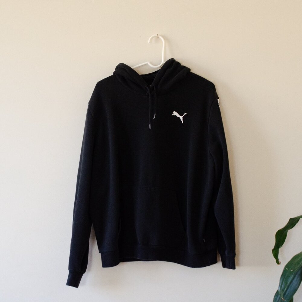 Puma Men's Hoodie in Black and White - Picture 5 of 5